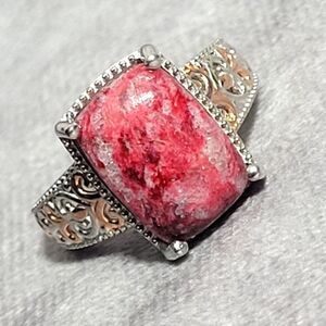 Norwegian Thulite Solitare Ring
